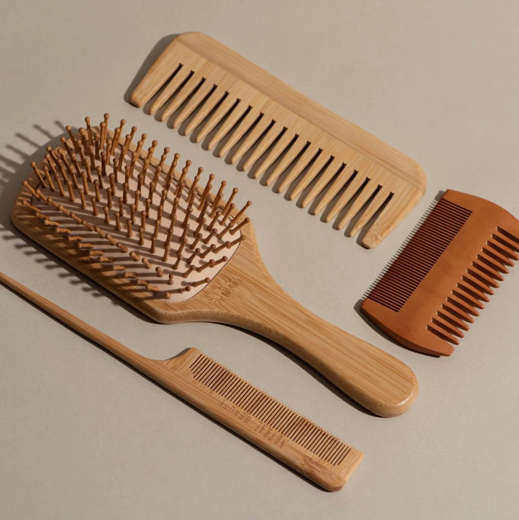 Bamboo top hair brush